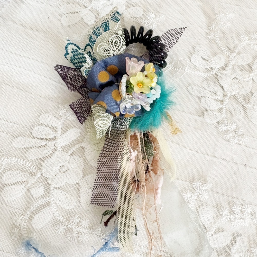 ＊哈娜髮飾＊手工紗線髮夾 拼接串珠 瀏海夾 邊夾 BB夾 馬尾夾 彈簧夾 自動夾 鋼夾-規格圖11