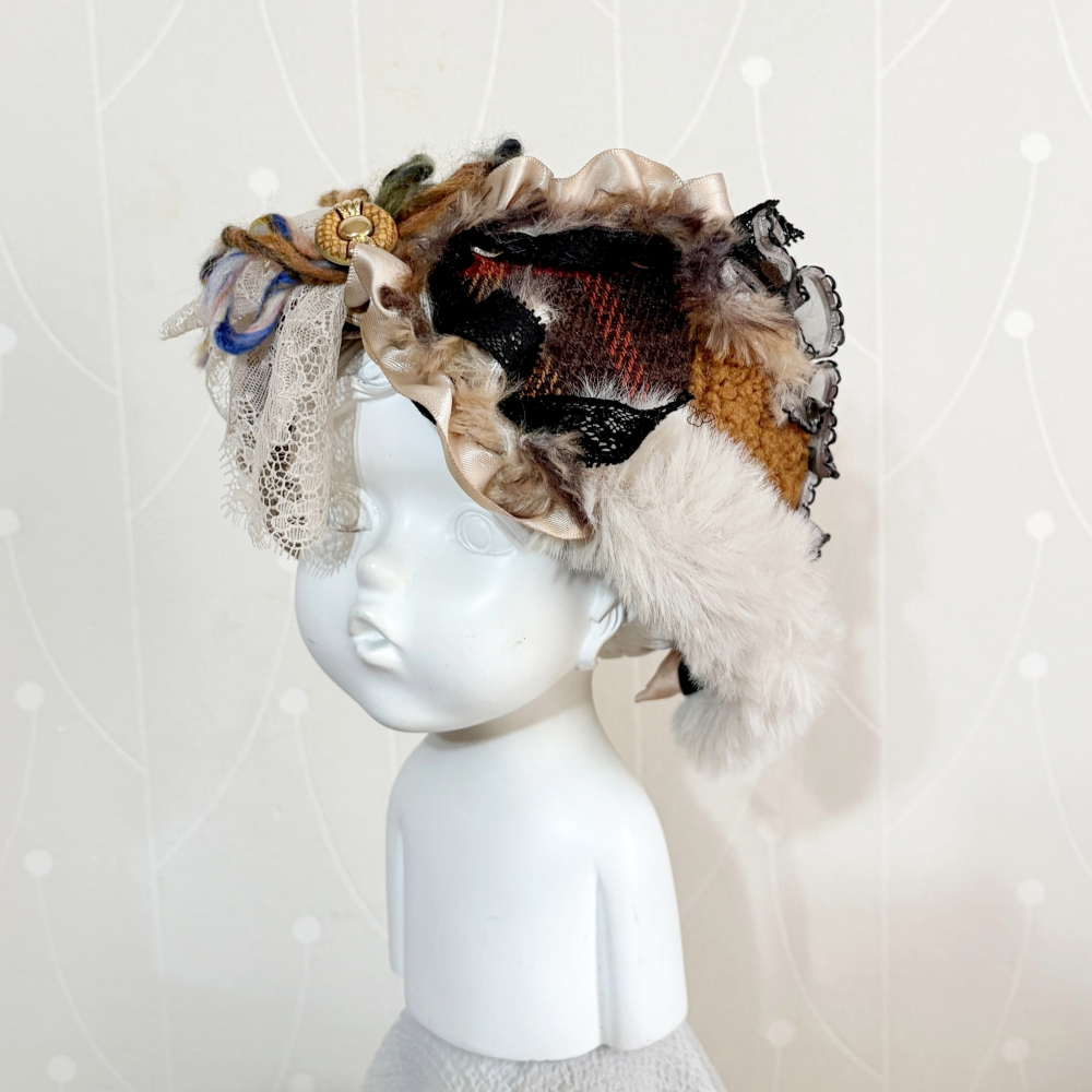 ＊哈娜髮飾＊手工拼接髮箍/ 寬版 寬邊 髮帶式刺繡蕾絲頭箍 髮窟 頭帶 頭飾 法枯 髮估-細節圖5