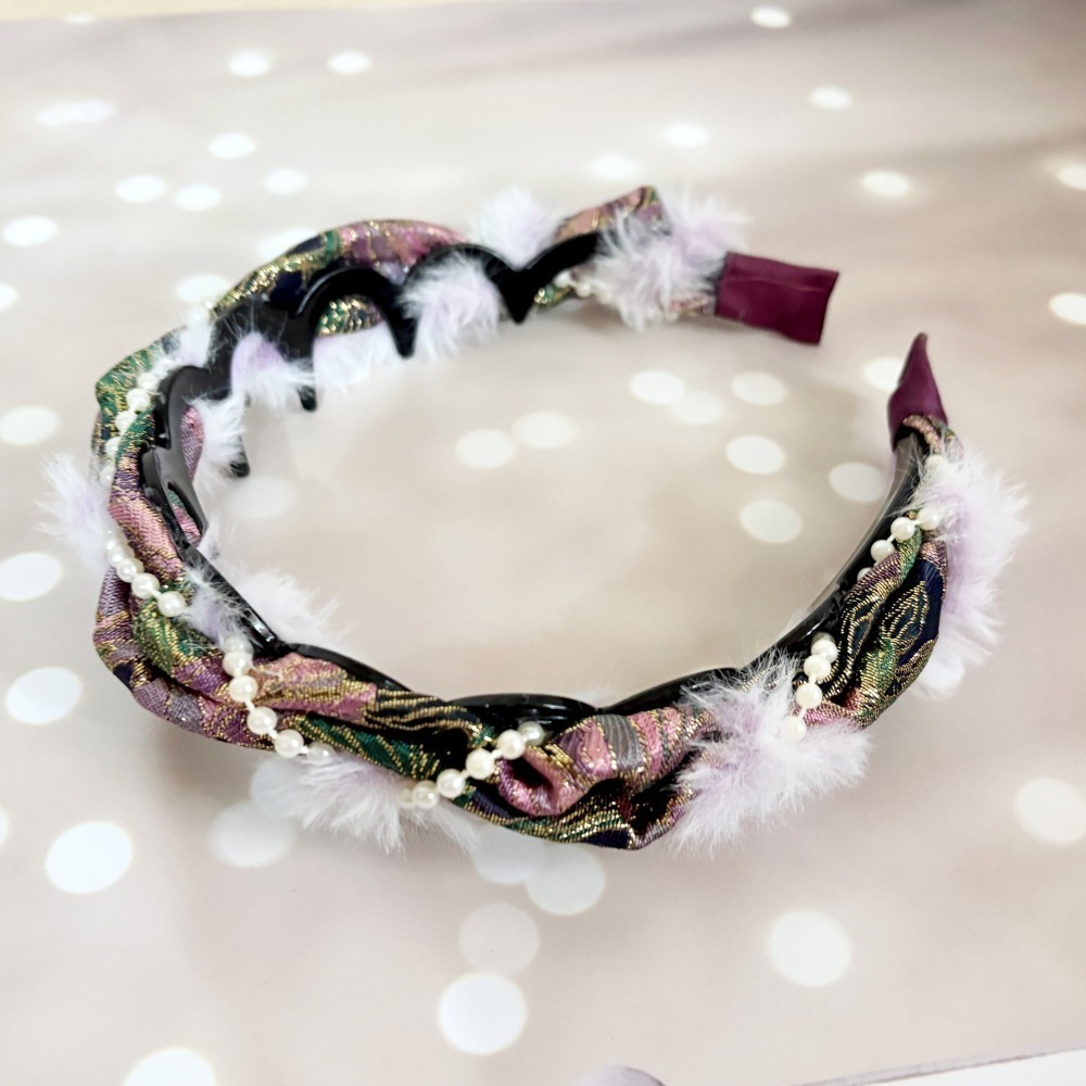 ＊哈娜髮飾＊編織髮箍 緹花 髮窟 頭箍 髮飾 頭飾 禮物 生日 法哭 髮哭 髮圈 頭帶 髮帶 髮枯 獨家手工-細節圖2