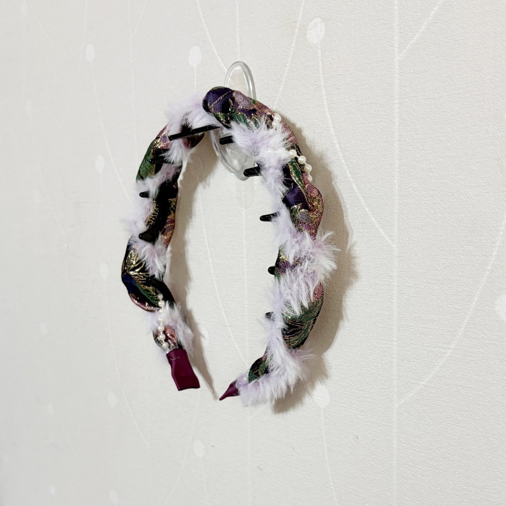 ＊哈娜髮飾＊編織髮箍 緹花 髮窟 頭箍 髮飾 頭飾 禮物 生日 法哭 髮哭 髮圈 頭帶 髮帶 髮枯 獨家手工-細節圖4