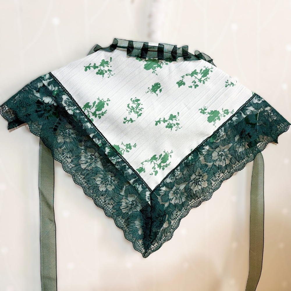 ＊哈娜髮飾＊三角頭巾髮帶 綠色 髮箍 頭箍 三角巾 綁帶寬版頭帶 棉質 日系寬邊頭巾 髮飾 頭飾 帽巾 多用綁帶髮箍-細節圖4