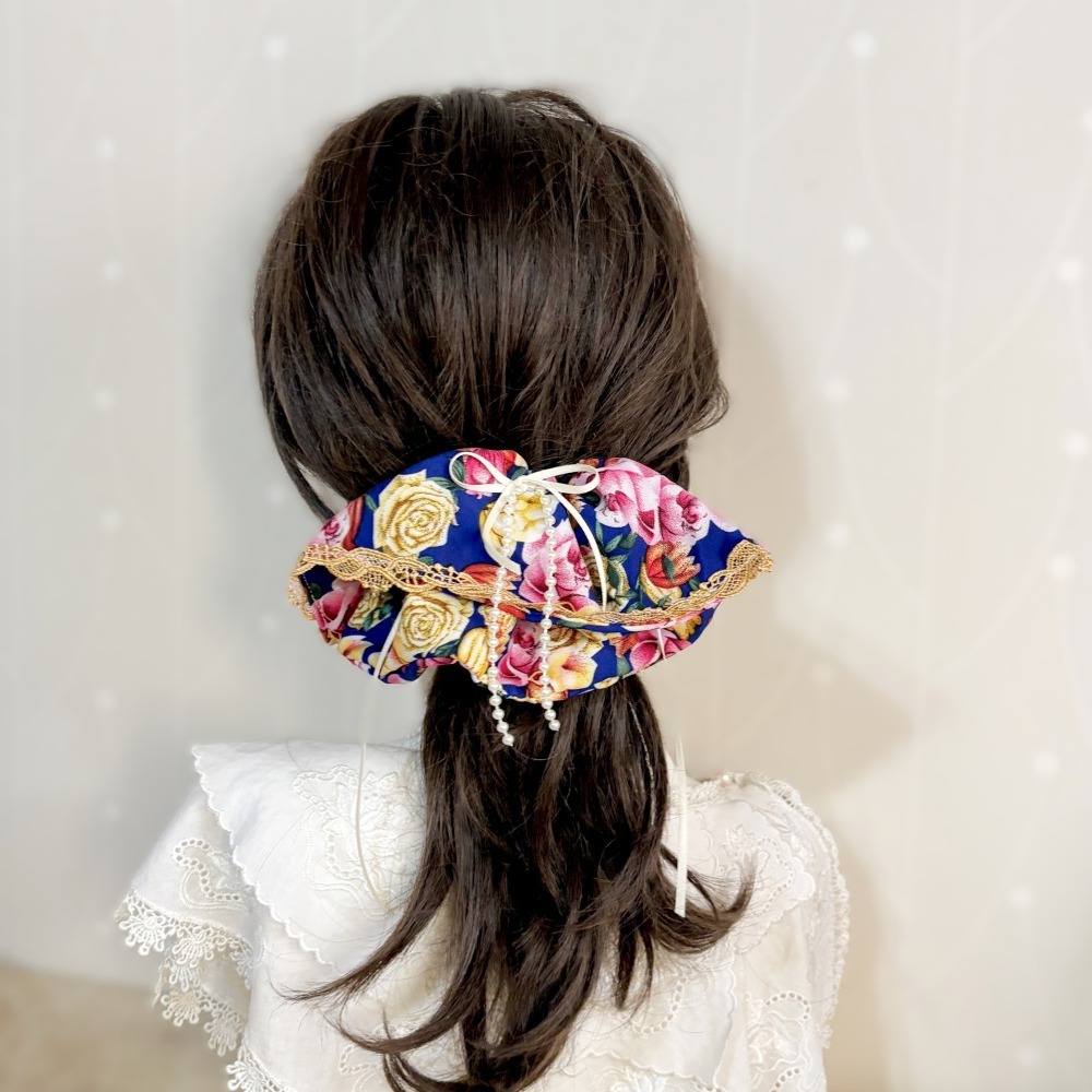 ＊哈娜髮飾＊布藝大裙襬髮夾 馬尾抓夾 瀏海夾 馬尾夾 邊夾 壓夾 鴨嘴夾 H夾 髮叉 髮梳 彈簧夾 法國夾 鯊魚夾-細節圖5