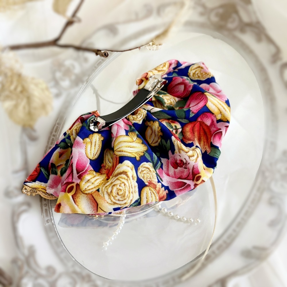 ＊哈娜髮飾＊布藝大裙襬髮夾 馬尾抓夾 瀏海夾 馬尾夾 邊夾 壓夾 鴨嘴夾 H夾 髮叉 髮梳 彈簧夾 法國夾 鯊魚夾-細節圖6