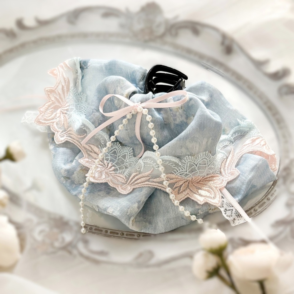 ＊哈娜髮飾＊布藝大裙襬髮夾 馬尾抓夾 瀏海夾 馬尾夾 邊夾 壓夾 鴨嘴夾 H夾 髮叉 髮梳 彈簧夾 法國夾 鯊魚夾-細節圖2