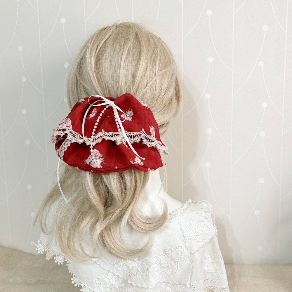 ＊哈娜髮飾＊布藝大裙襬髮夾 馬尾抓夾 瀏海夾 馬尾夾 邊夾 壓夾 鴨嘴夾 H夾 髮叉 髮梳 彈簧夾 法國夾 鯊魚夾-細節圖3