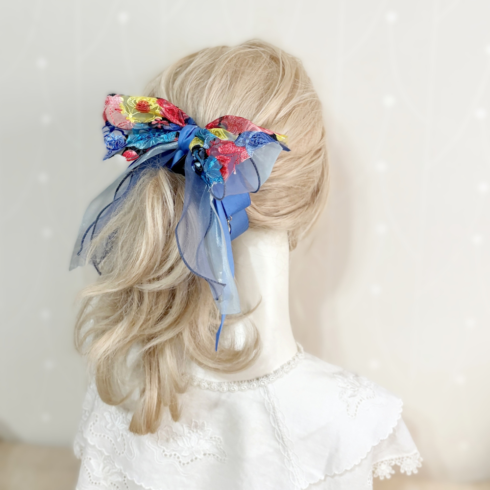 ＊哈娜髮飾＊法式蕾絲香蕉夾 鯊魚夾 仙女夾 髮圈 馬尾夾 蝴蝶結髮夾 相交夾 壓夾 三爪夾 包頭抓夾 髮叉 髮梳 邊夾-細節圖3