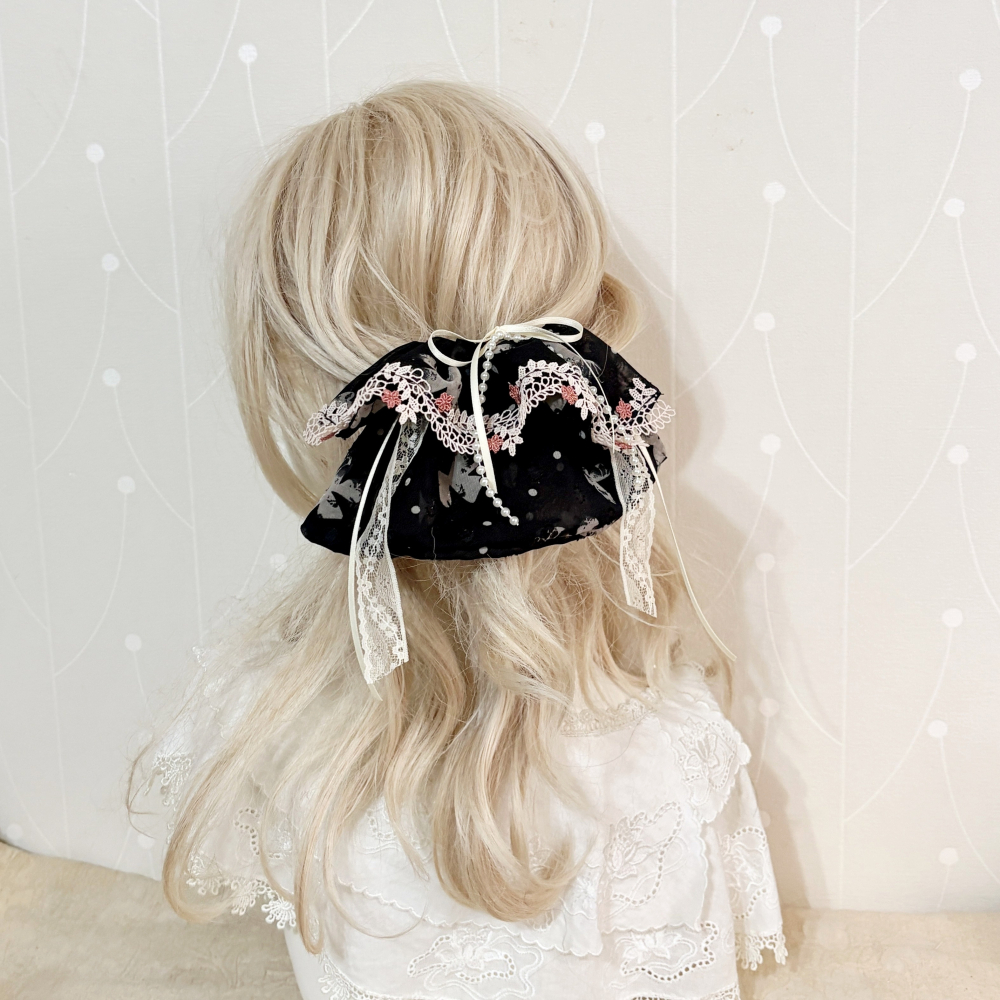 ＊哈娜髮飾＊布藝大裙襬髮夾 馬尾抓夾 瀏海夾 馬尾夾 邊夾 壓夾 鴨嘴夾 H夾 髮叉 髮梳 彈簧夾 法國夾 鯊魚夾-細節圖4