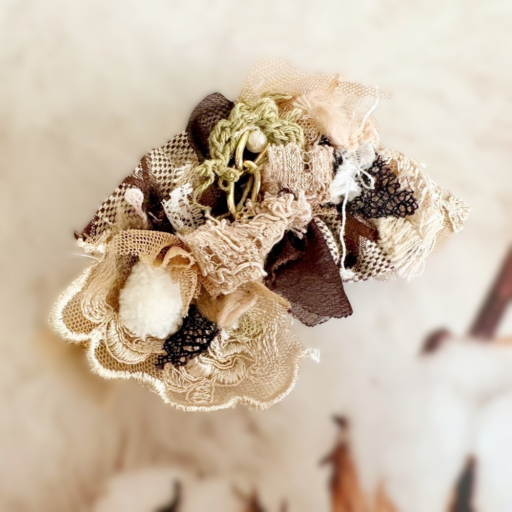 ＊哈娜髮飾＊手工紗線髮夾 / 拼接 串珠 瀏海夾 邊夾 BB夾 馬尾夾 馬尾勾 髮插 髮叉 鴨嘴夾 彈簧夾-細節圖5