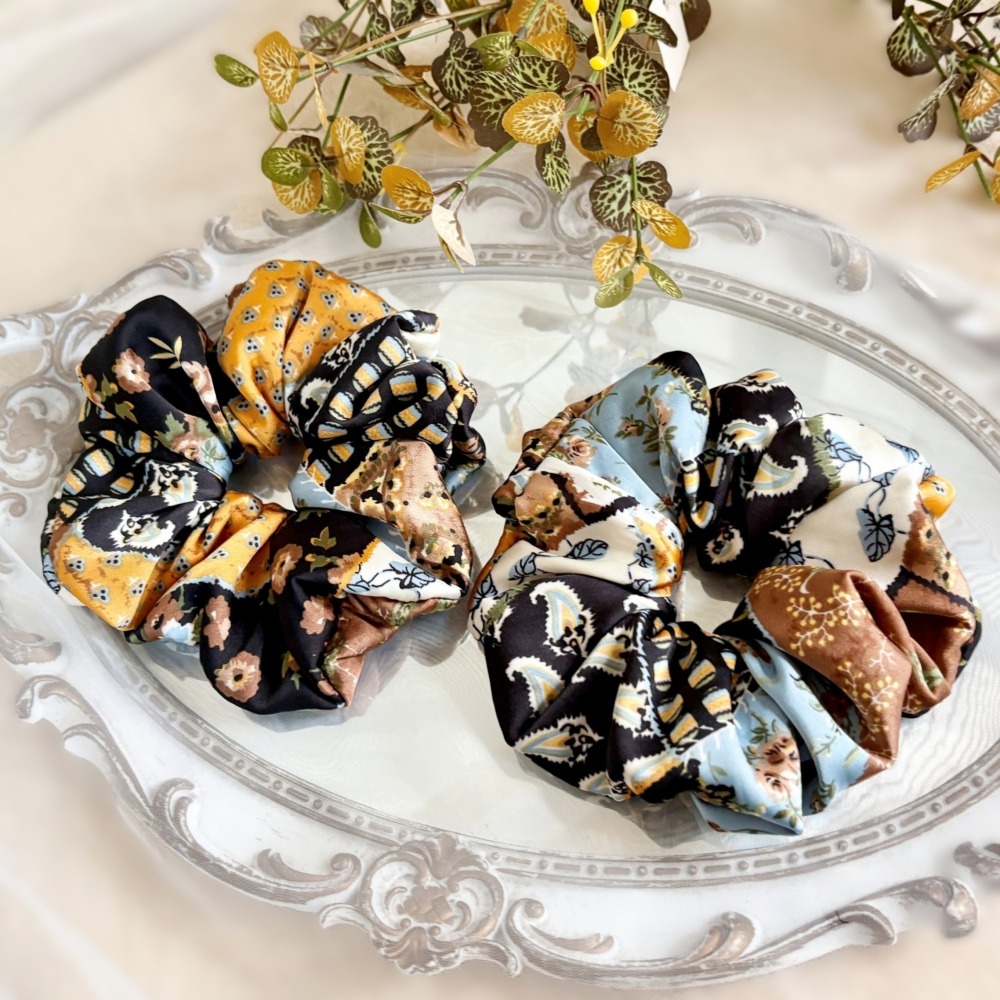 【福袋/驚喜包】花色大腸圈5入 超值組 布藝大腸圈 髮圈 髮束 禮物 送禮生日 手工髮圈 優惠 禮盒 禮品-細節圖9