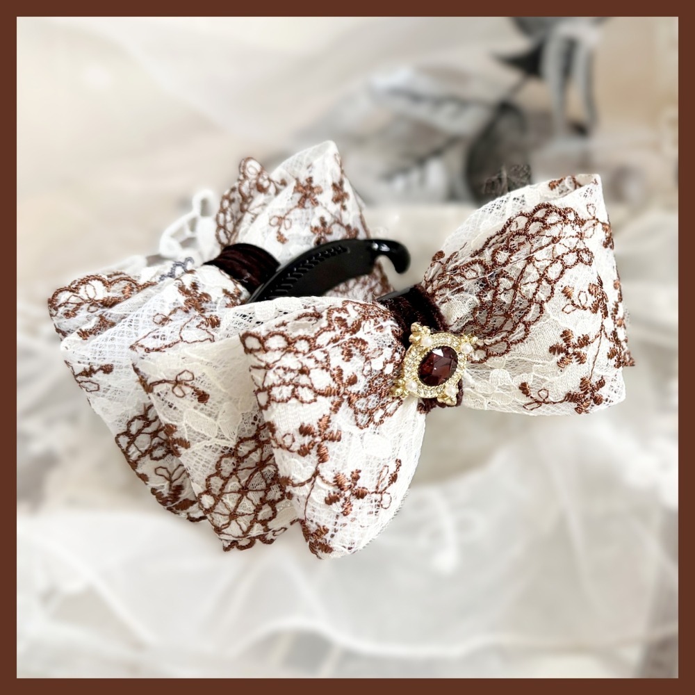 ＊哈娜髮飾＊手工雙層蝴蝶結/ 天使心香蕉夾 相交夾 鯊魚夾 抓夾 邊夾 髮圈 大腸圈 髮梳 髮叉 髮夾馬尾夾 彈簧夾-細節圖5