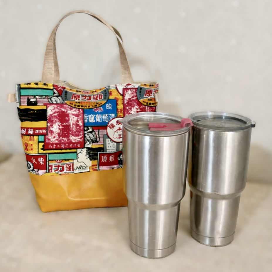 哈娜髮飾【手工包】束口包 抽繩包 提袋 背帶 手提包 包包 便當袋 包袋 杯袋 冰壩杯 手工包 禮物 側背包 托特包-細節圖6