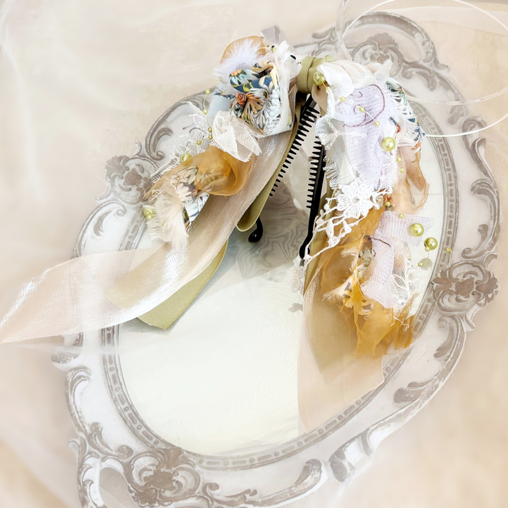 ＊哈娜髮飾＊手工拼接仙女夾/大蝴蝶結鯊魚夾 大腸圈髮圈 馬尾夾 髮夾 相交夾 三爪夾 包頭抓夾 髮叉 髮梳 邊夾-細節圖3