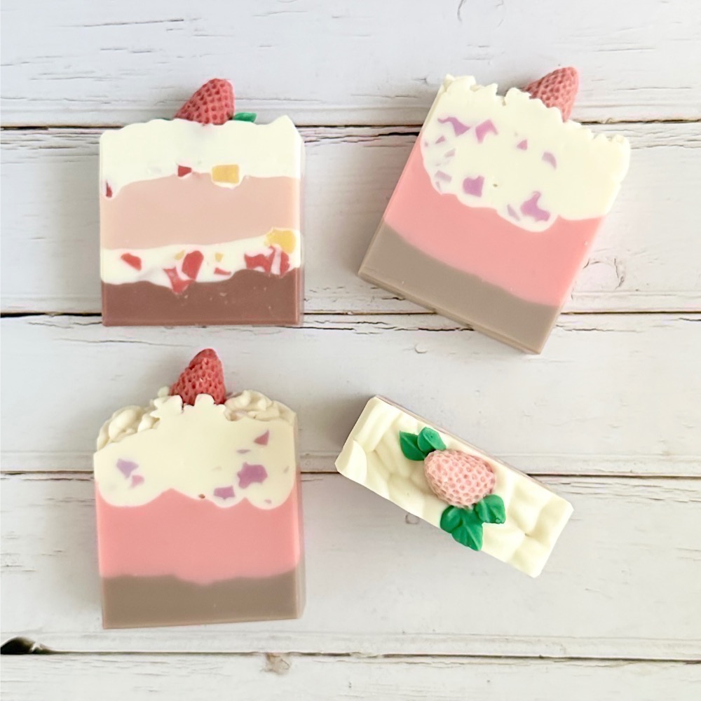 草莓蛋糕皂 110g/顆-細節圖2