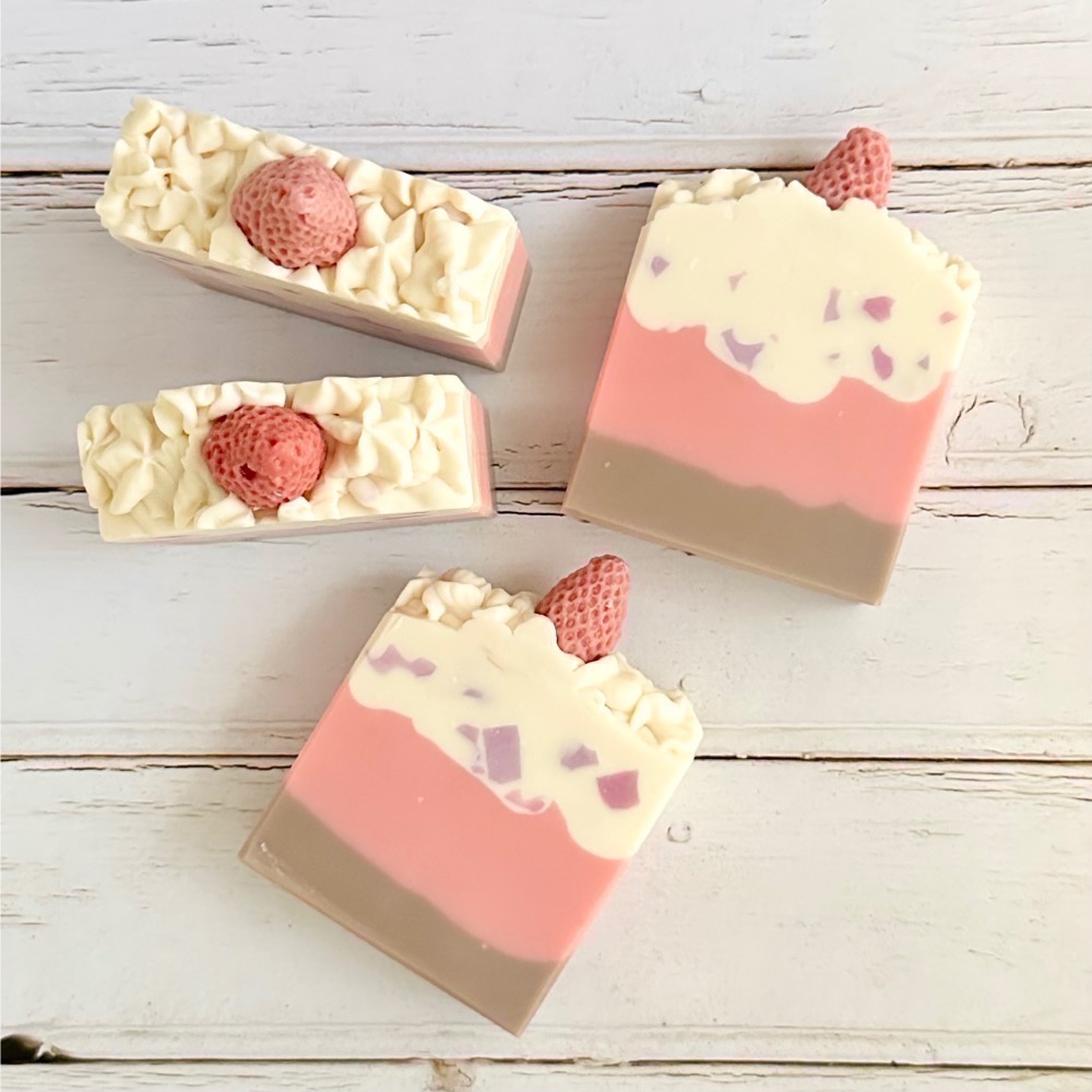 草莓蛋糕皂 110g/顆-細節圖3