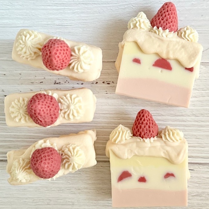 草莓蛋糕皂 110g/顆-細節圖5