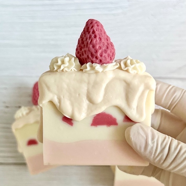 草莓蛋糕皂 禮盒包裝-細節圖4