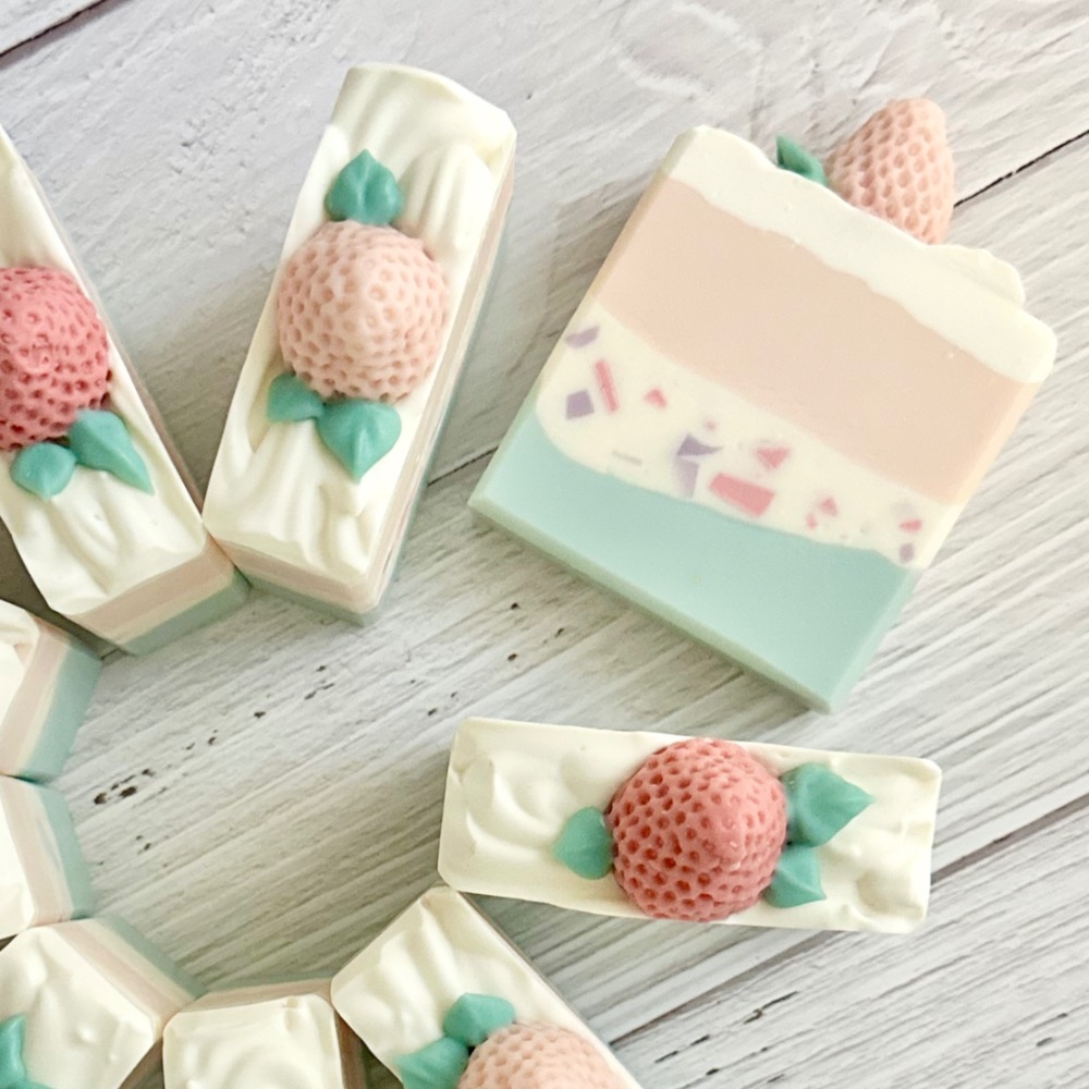 草莓蛋糕皂 禮盒包裝-細節圖7