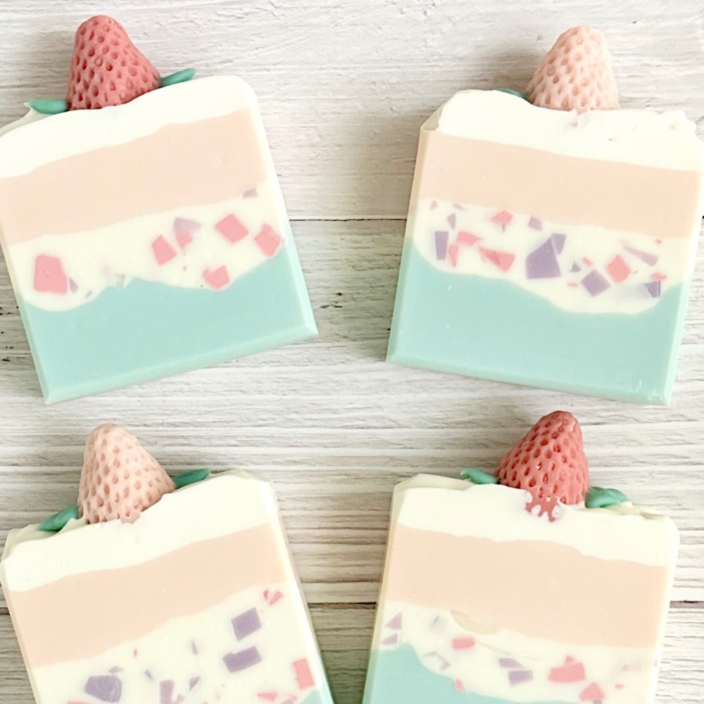 草莓蛋糕皂 禮盒包裝-細節圖8