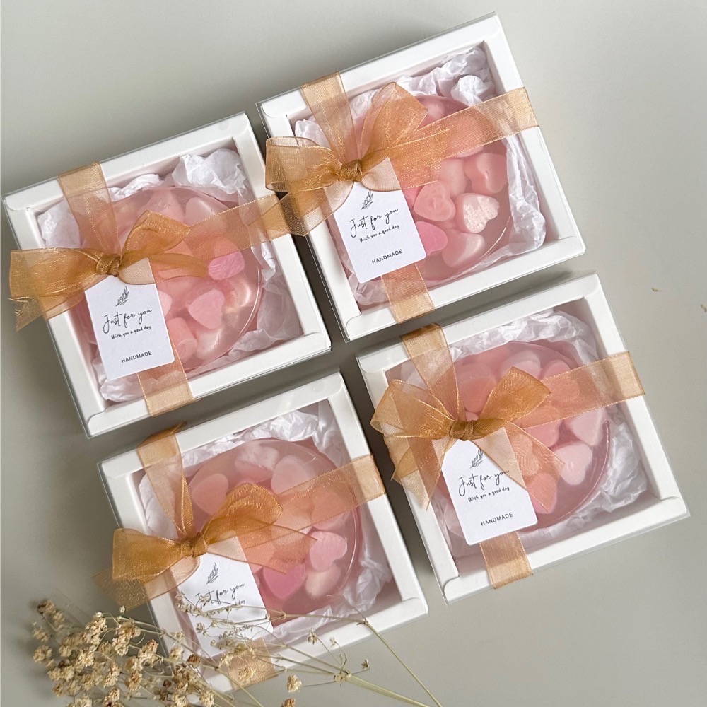 愛你粉紅泡泡造型手工肥皂 100g｜婚禮小物 二進禮 閨蜜禮 捧花禮 探房禮 肥皂 送禮自用｜薰衣草精油賦香-細節圖3