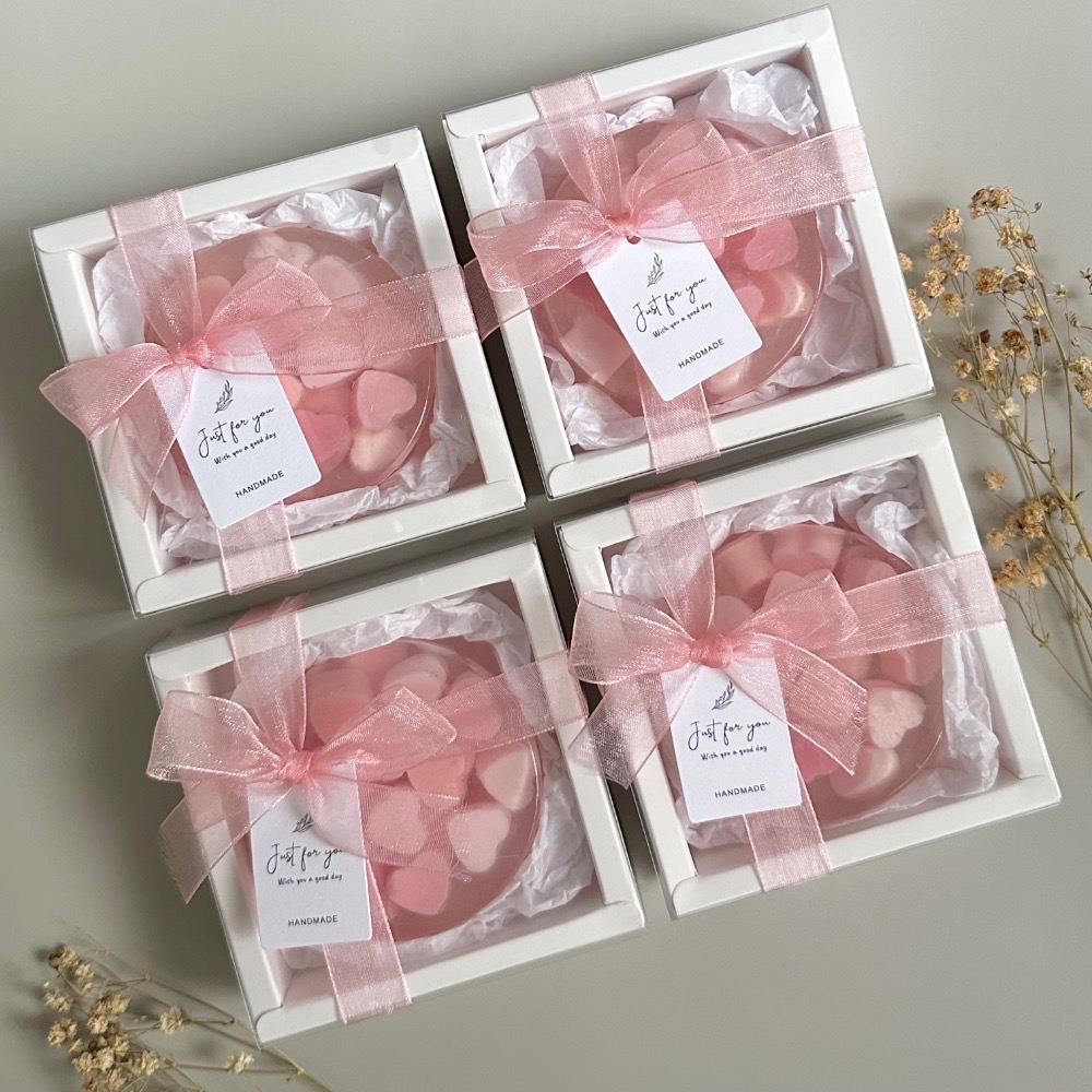 愛你粉紅泡泡造型手工肥皂 100g｜婚禮小物 二進禮 閨蜜禮 捧花禮 探房禮 肥皂 送禮自用｜薰衣草精油賦香-細節圖4