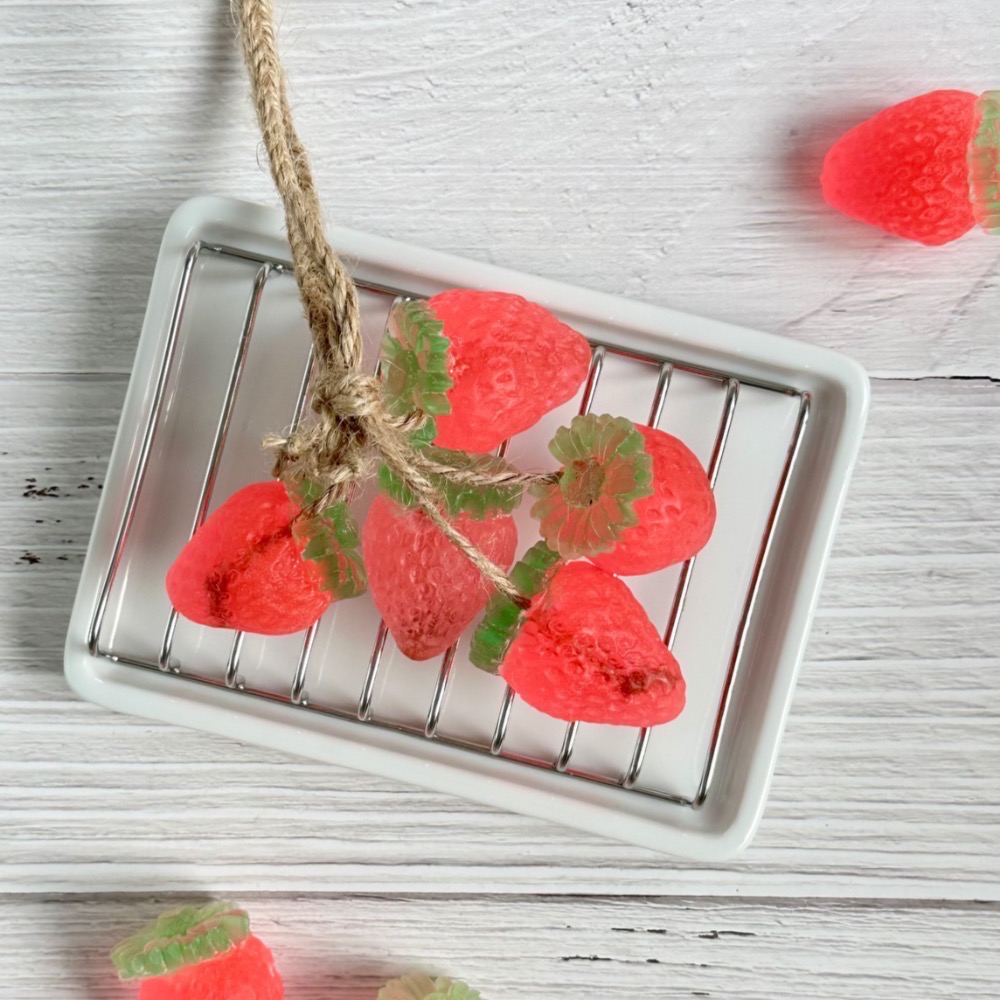 草莓洗手串 一串五顆草莓 柑橘精油香 吸睛又實用-細節圖3