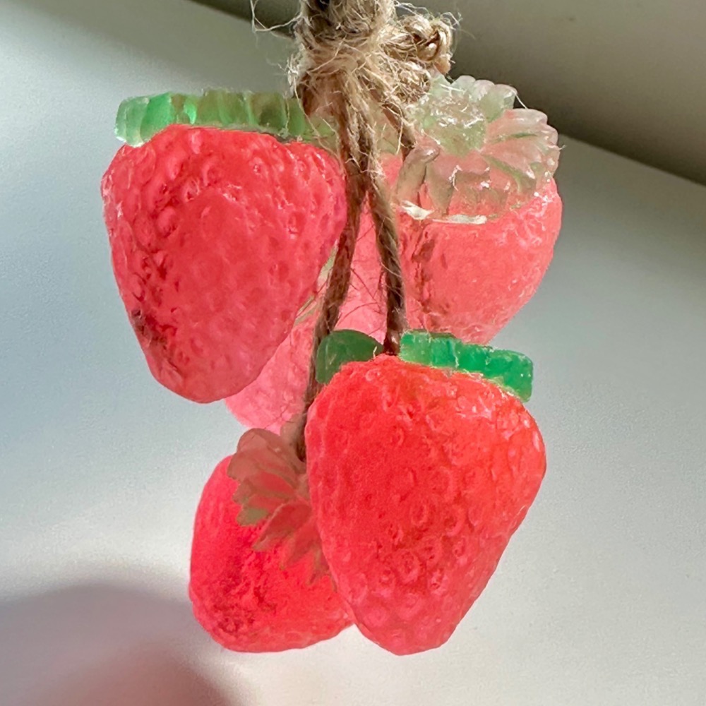 草莓洗手串 一串五顆草莓 柑橘精油香 吸睛又實用-細節圖4