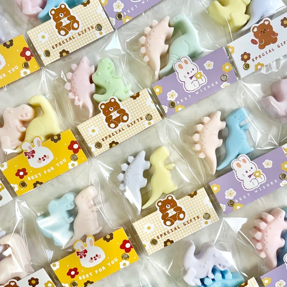 汽車 恐龍 造型肥皂 20g～30g 手工肥皂 送禮自用 小禮物 隨身皂 兒童禮物 生日分享 幼兒園禮物 1入/2入組-細節圖2