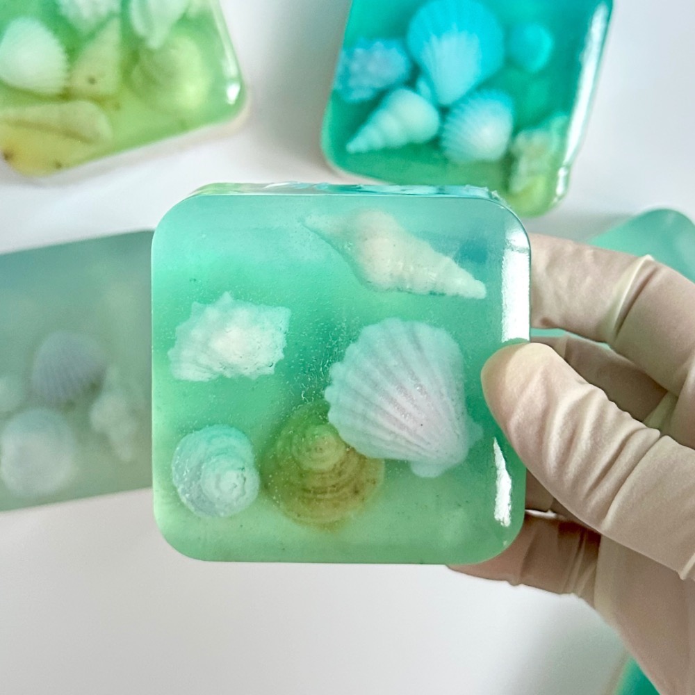 療癒的海 海與貝殼藝術造型手工肥皂 100g｜送禮自用｜薰衣草精油放鬆愉悅-細節圖4