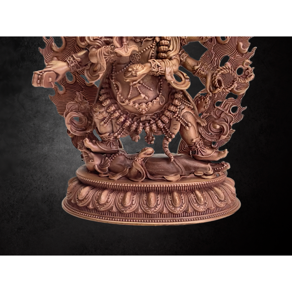 【合雅藝品】黃銅【六臂瑪哈嘎拉】銅雕 六臂怙主 瑪哈嘎拉 大黑天神 摩訶迦羅 藏密 唐密 (台中 藝品 批發 零售)-細節圖2