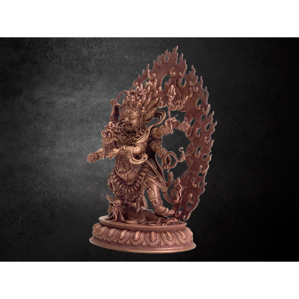 【合雅藝品】黃銅【六臂瑪哈嘎拉】銅雕 六臂怙主 瑪哈嘎拉 大黑天神 摩訶迦羅 藏密 唐密 (台中 藝品 批發 零售)-細節圖4
