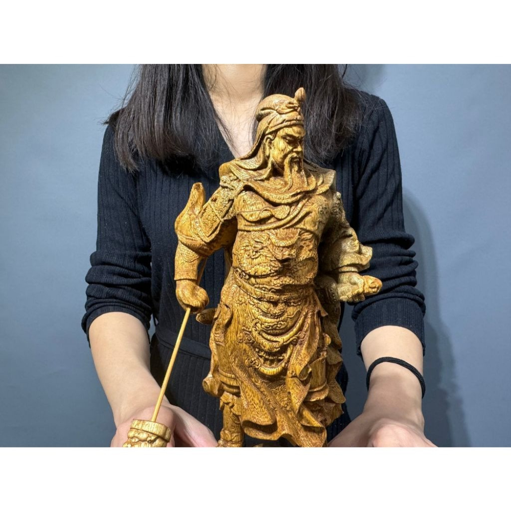 【合雅藝品】印尼 沉香【關聖帝君】關公 關老爺 關羽 翊漢天尊 文衡聖帝 武財神 P22 (台中 藝品 零售 批發)-細節圖2