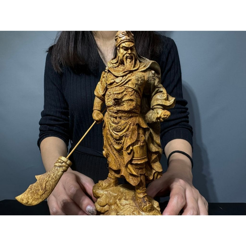 【合雅藝品】印尼 沉香【關聖帝君】關公 關老爺 關羽 翊漢天尊 文衡聖帝 武財神 P22 (台中 藝品 零售 批發)-細節圖3