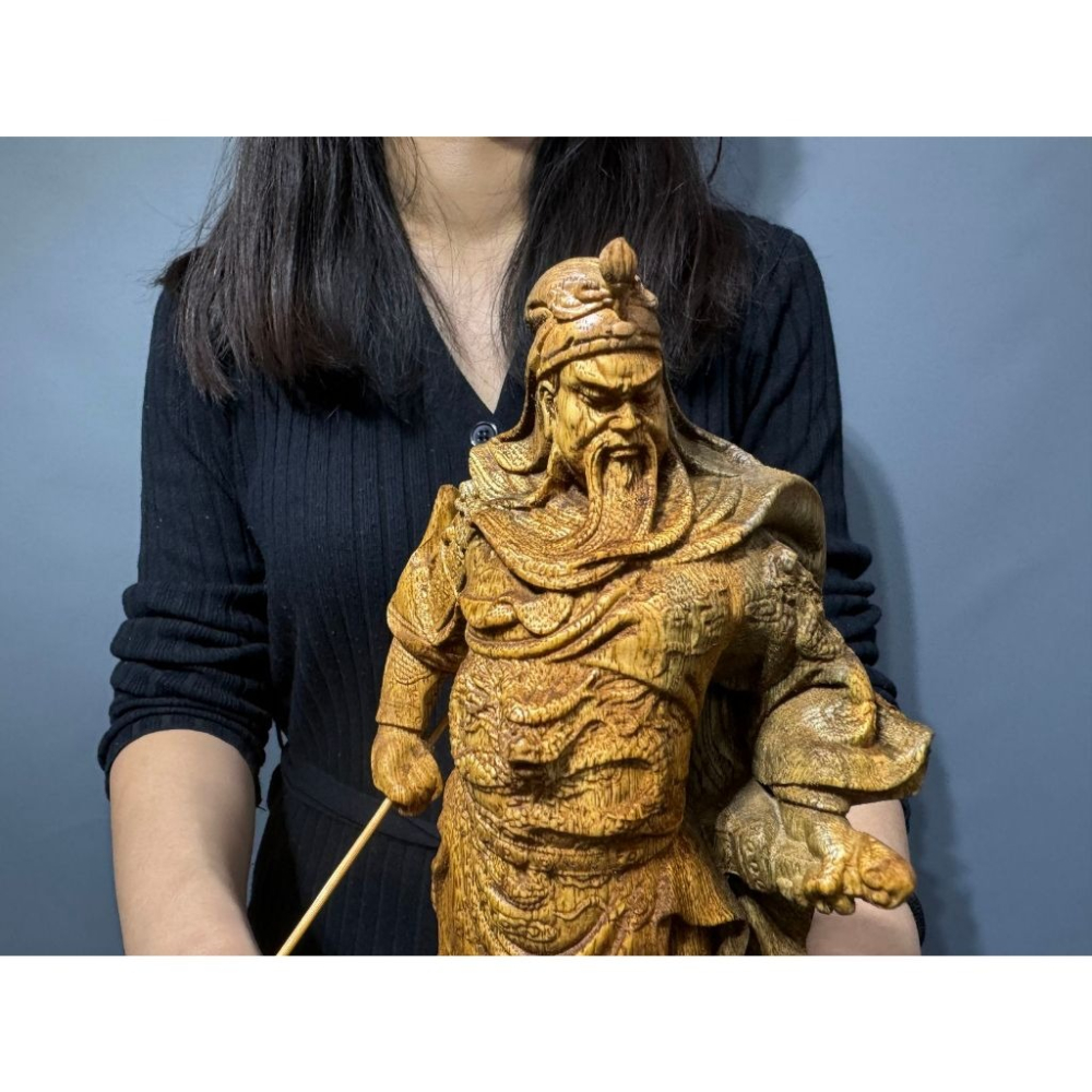 【合雅藝品】印尼 沉香【關聖帝君】關公 關老爺 關羽 翊漢天尊 文衡聖帝 武財神 P22 (台中 藝品 零售 批發)-細節圖4