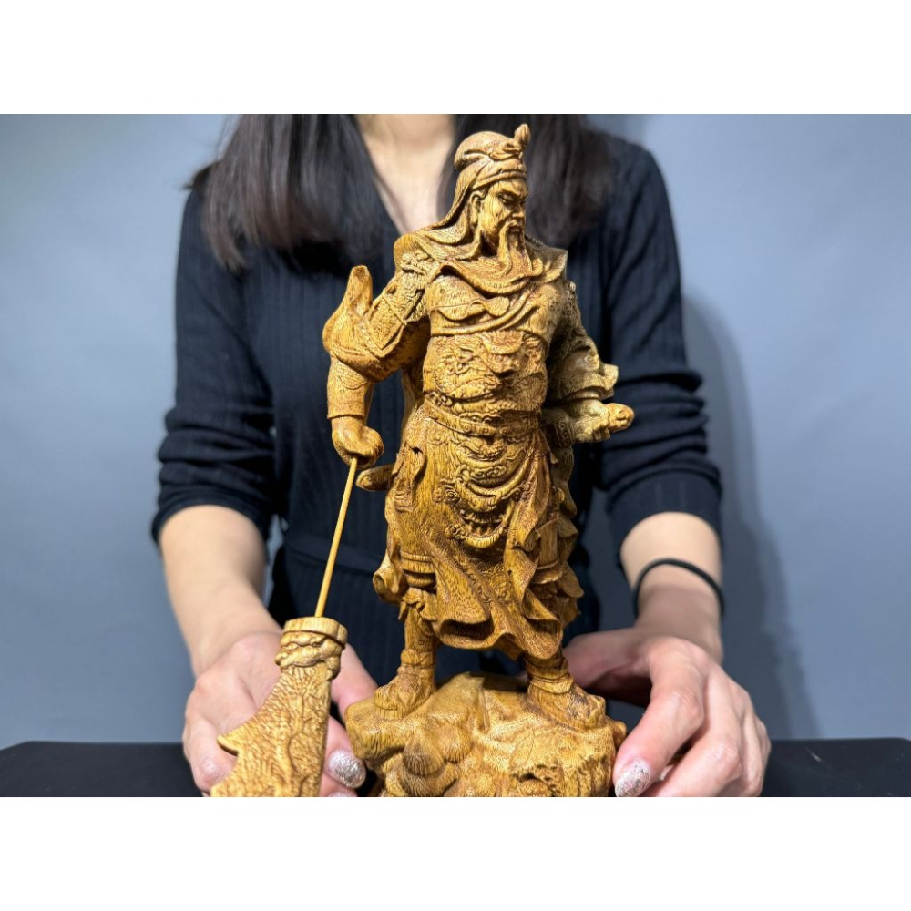 【合雅藝品】印尼 沉香【關聖帝君】關公 關老爺 關羽 翊漢天尊 文衡聖帝 武財神 P22 (台中 藝品 零售 批發)-細節圖5