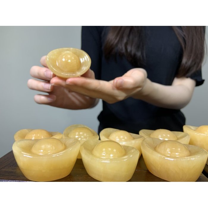 【合雅藝品】黃玉聚寶盆 聚財 聚寶盆 風水 招財 開運 女媧 白玉 黃玉【台中 藝品 零售 批發 】-細節圖7