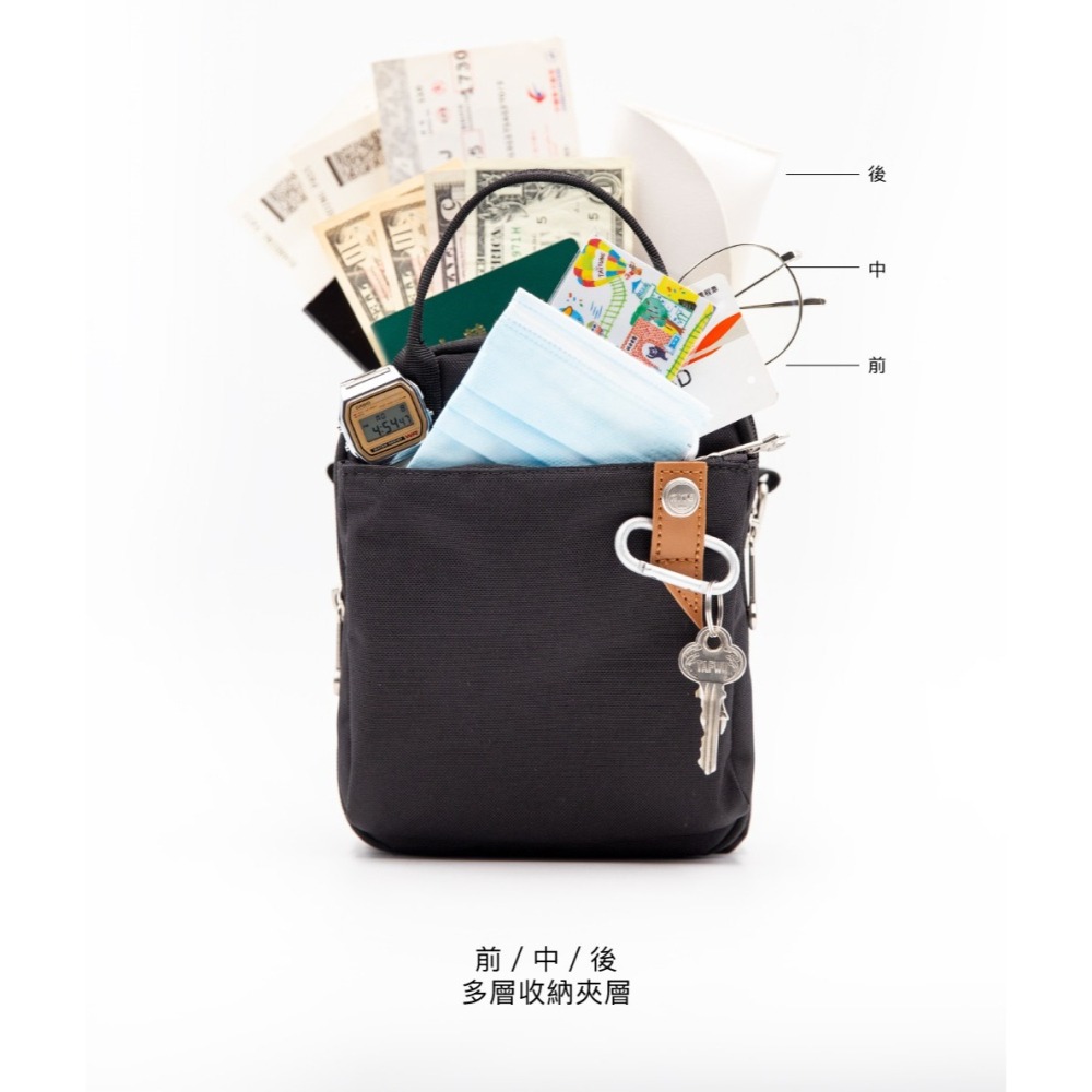 RITE-環保紗系列吐司包_M_ 多色 隨身小包 側背包 多夾層 環保材質 斜背 後背-細節圖4