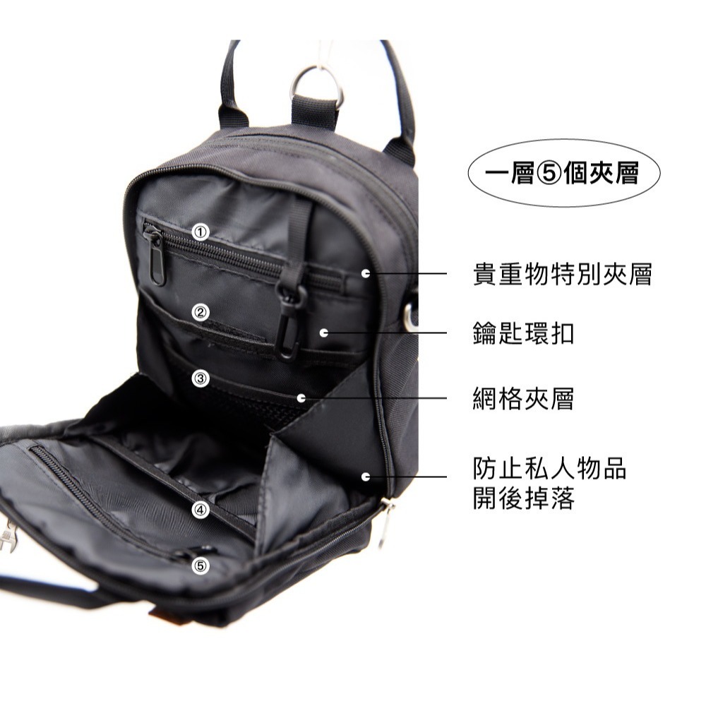 RITE-環保紗系列吐司包_M_ 多色 隨身小包 側背包 多夾層 環保材質 斜背 後背-細節圖5