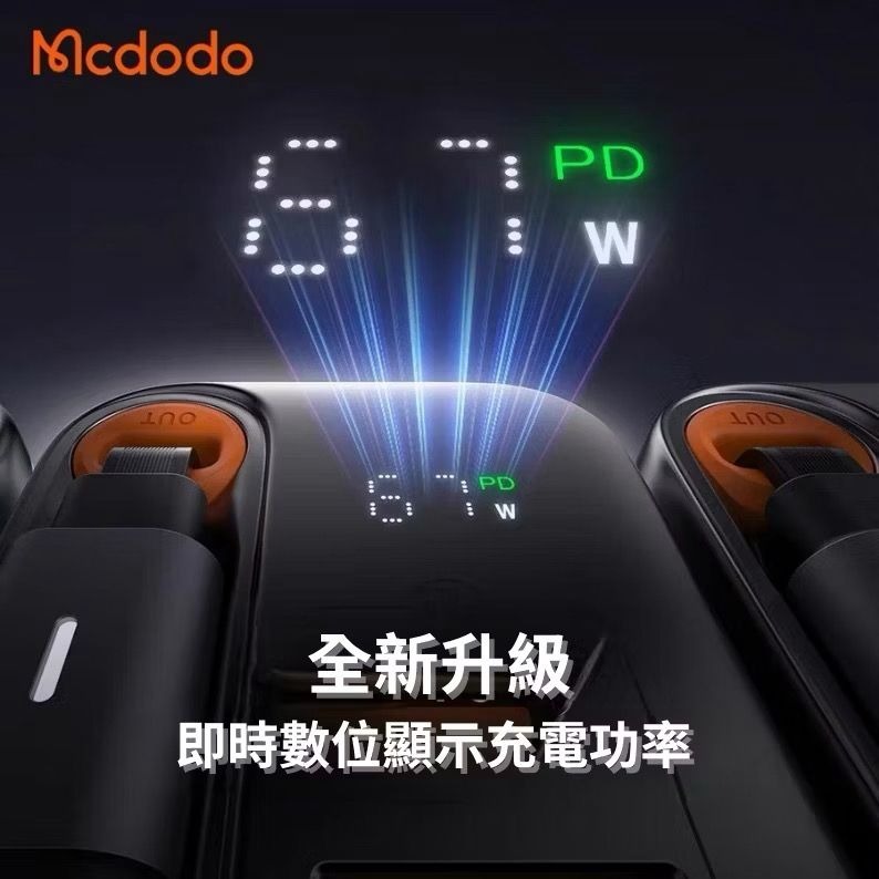 🎁台灣公司出貨 麥多多『最新款』67w 自帶伸縮線充電器氮化鎵充電器2孔充電器可充筆電iPhone快速充電器-細節圖6