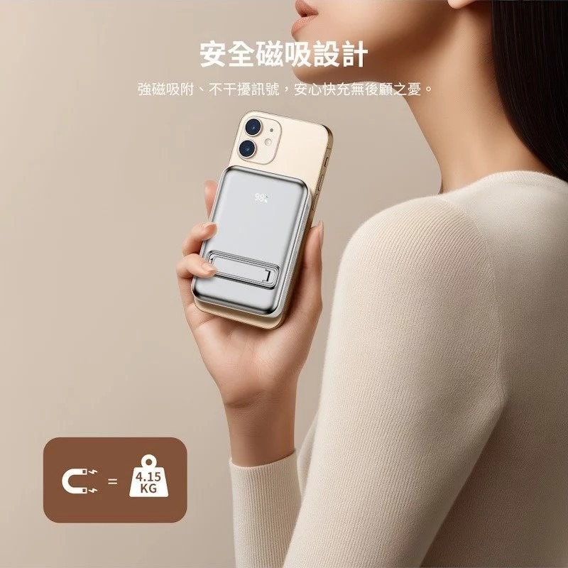 🎁【台灣神腦貨】MEGAKING Apple Watch MagSafe10000mAh多功能行動電源雙向快充無線充-細節圖5