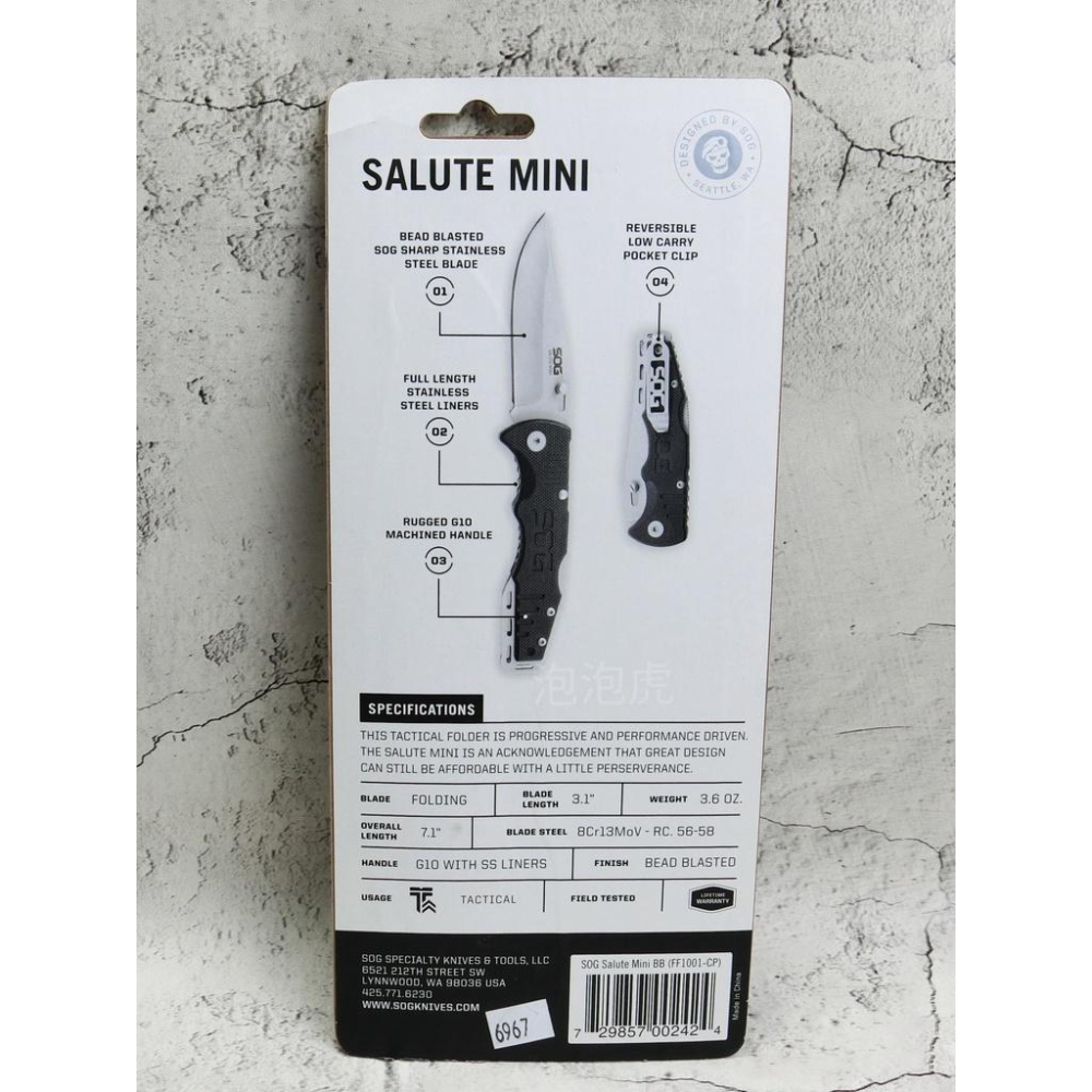 [泡泡虎] SOG Salute Mini FF1101-CP 折刀 登山 露營 野外求生 [全新 現貨]-細節圖2
