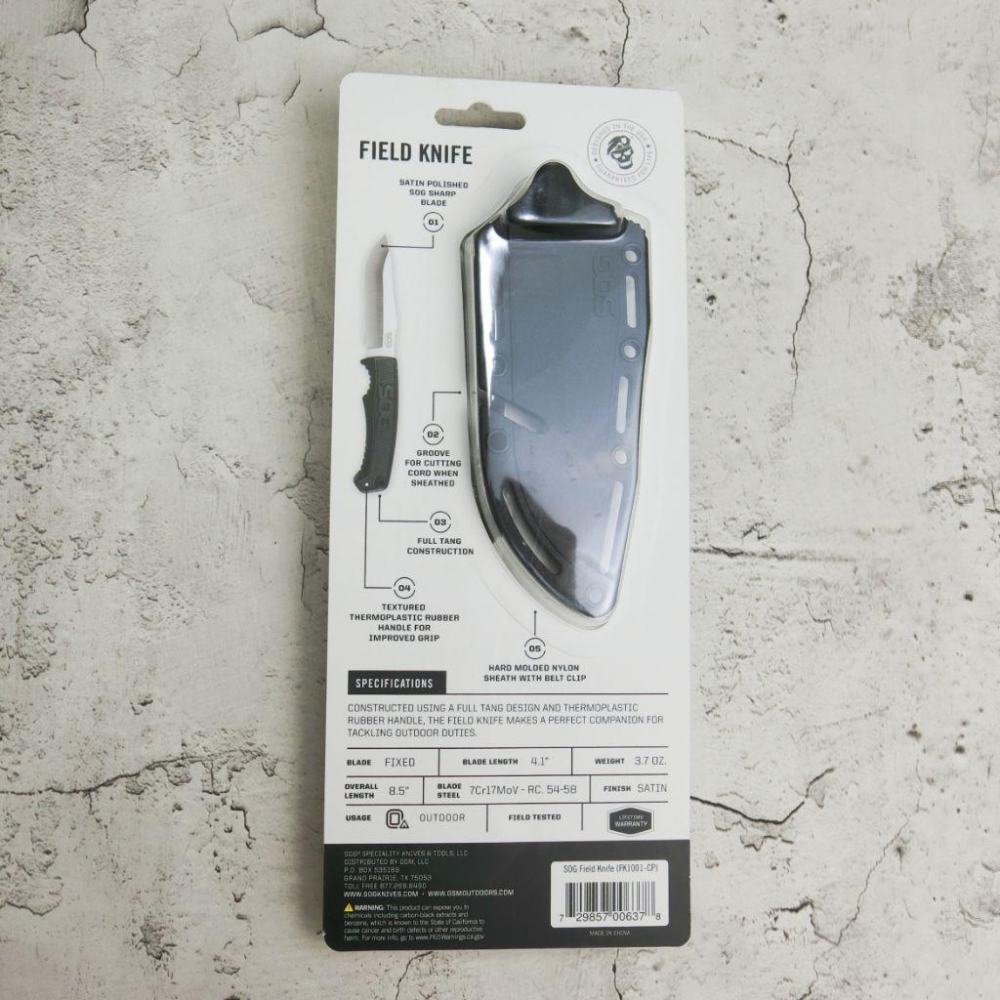 [泡泡虎] SOG FK1001-CP 帶刀鞘 生存刀 直刀 獵刀 登山 露營 野外求生 [全新 現貨]-細節圖2