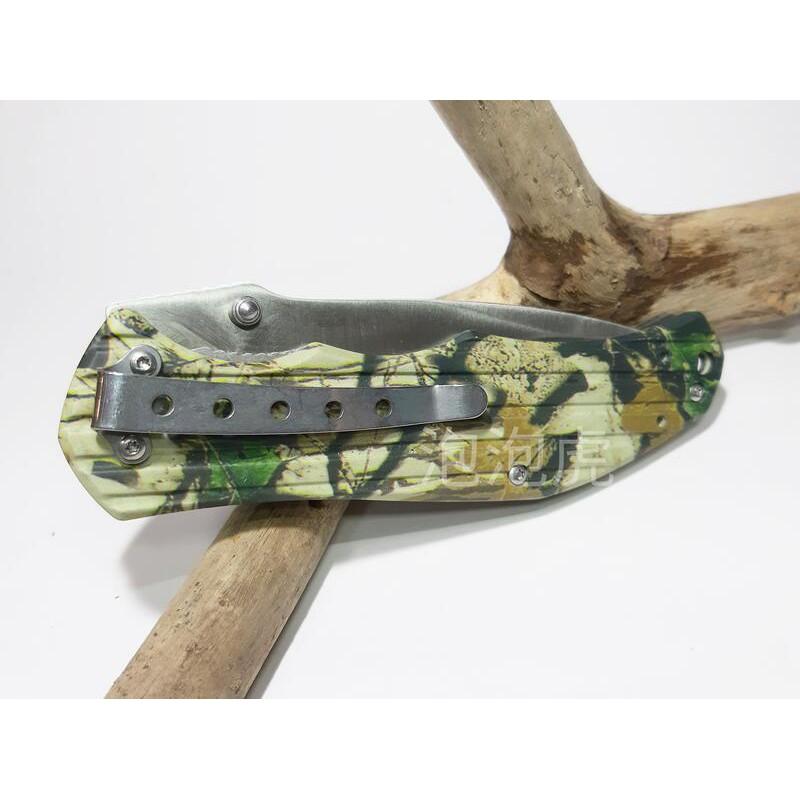 [泡泡虎] Ontario 8799 迷彩 7CR17 折刀 登山 露營 野外求生 [全新 現貨]-細節圖2