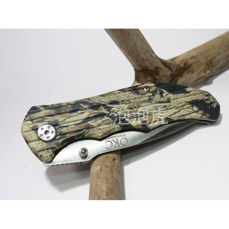 [泡泡虎] Ontario 8799 迷彩 7CR17 折刀 登山 露營 野外求生 [全新 現貨]-細節圖3