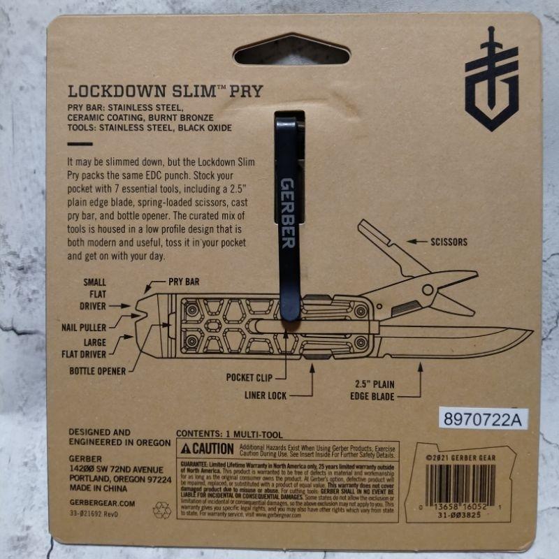 [泡泡虎] Gerber Lockdown Slim Pry  多功能 萬用 工具   [全新 現貨]-細節圖2