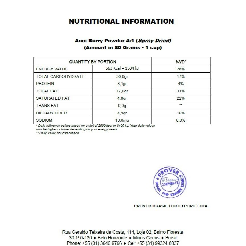 中和OM~免運1+1~巴西莓粉有存貨~巴西Acai粉，PROVER普羅福/MAWE瑪衛~原廠真品合法進口~公司貨-細節圖5