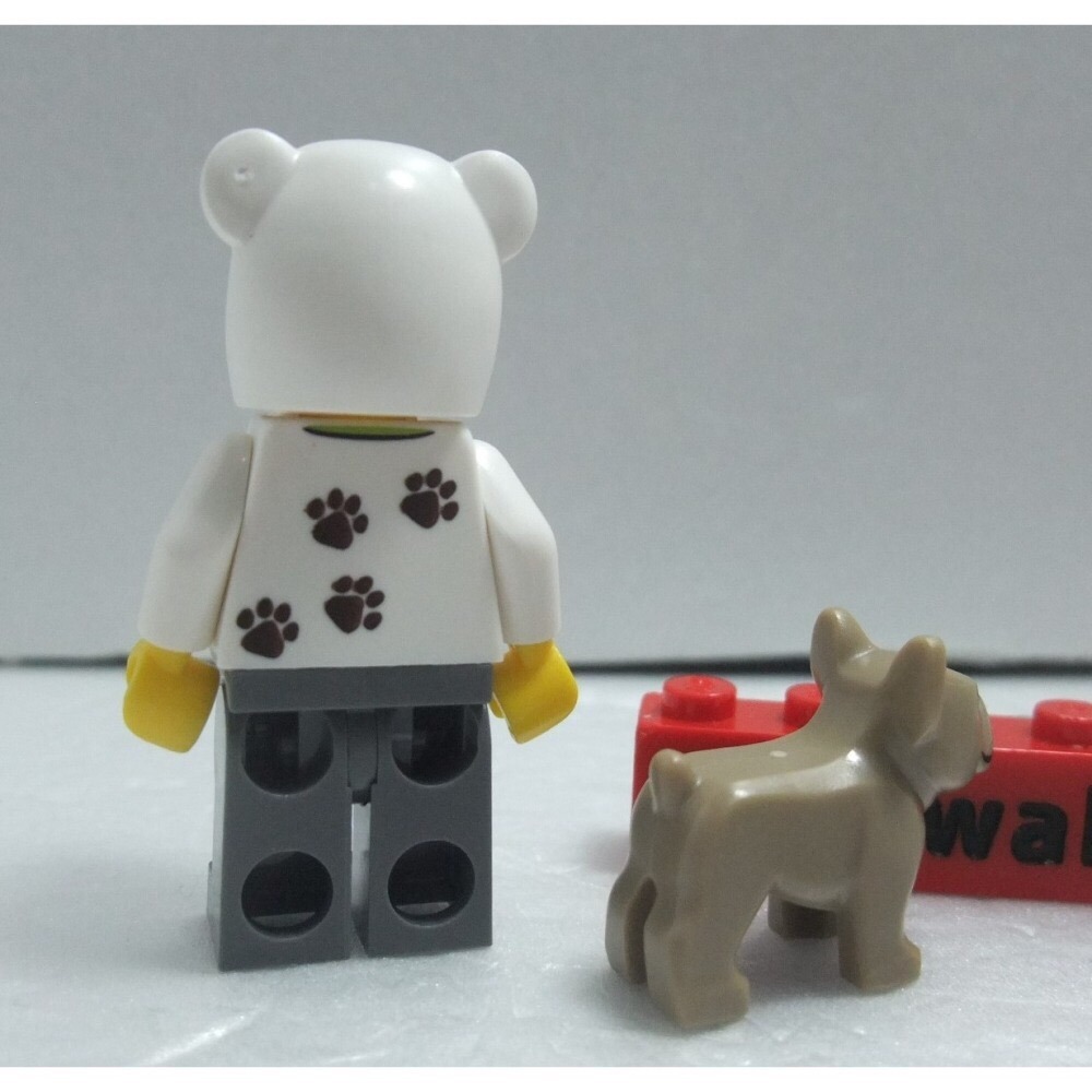【積木2010】樂高 LEGO 白熊人+鬥牛犬 / 深沙色 法鬥 / 愛心小狗身體 情人節 BAM-細節圖2