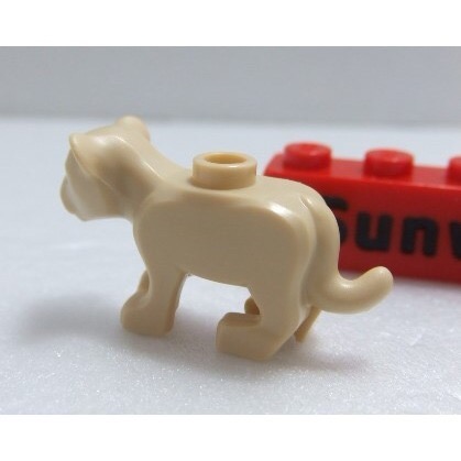 【積木2010】樂高 LEGO 沙色 小獅子 幼獅 獅子 / 動物 77307pb01/ 60307-細節圖2