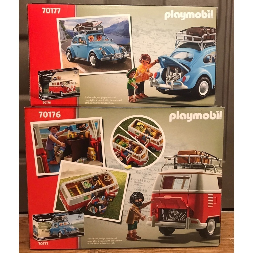 合售【積木2010】摩比人 70176 + 70177 福斯 T1 露營車 / 金龜車 摩比 playmobil-細節圖2
