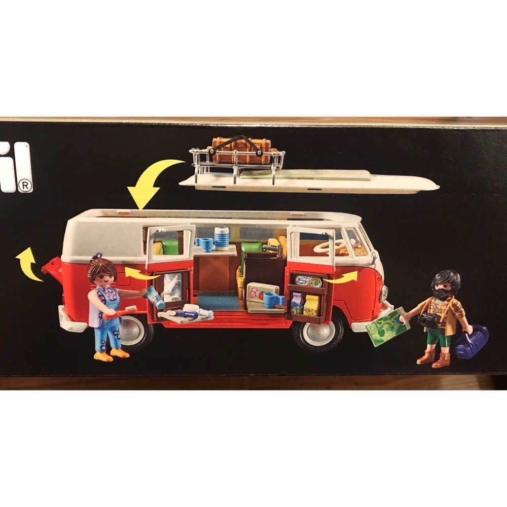 合售【積木2010】摩比人 70176 + 70177 福斯 T1 露營車 / 金龜車 摩比 playmobil-細節圖3