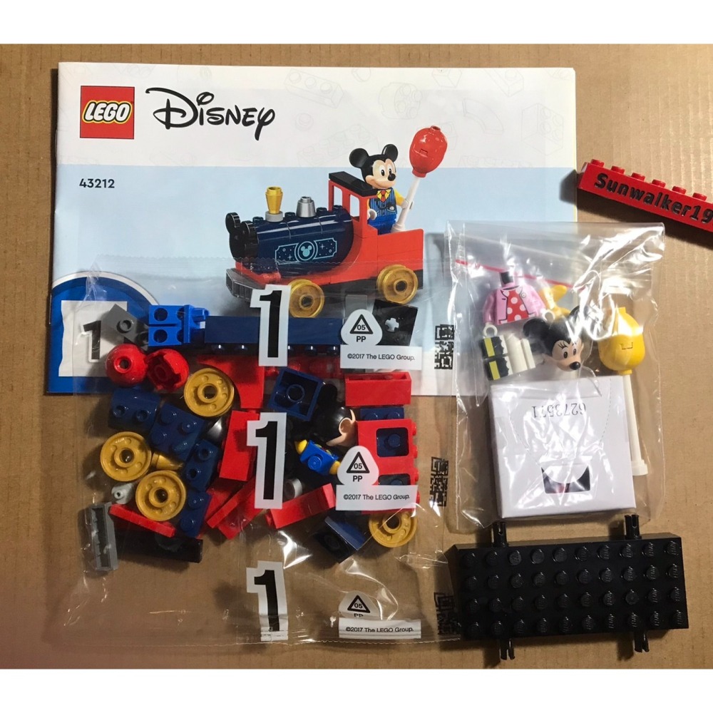 【積木2010】樂高 LEGO 火車頭 +米奇 +米妮 (含氣球道具) / 米老鼠 迪士尼 人偶 43212-細節圖5